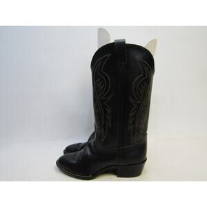 Bronco Mens Size 9 D Black Western Cowboy Boots